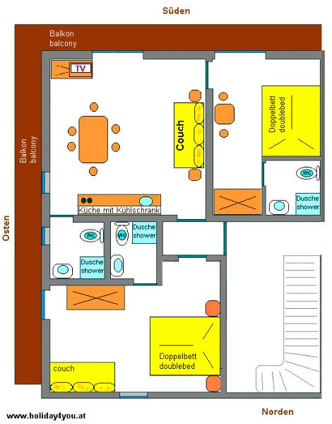 Appartement ab 4 Personen